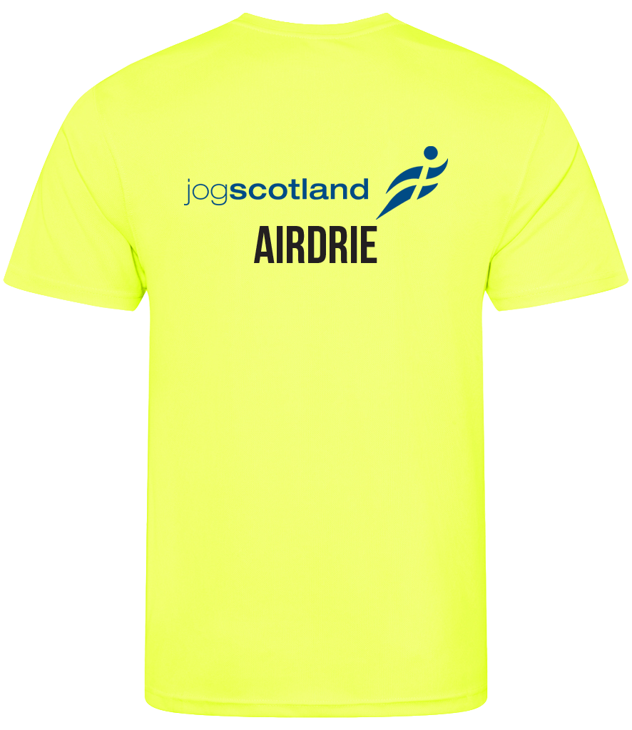 Jog Scotland - Electric Yellow T-Shirt - Airdrie