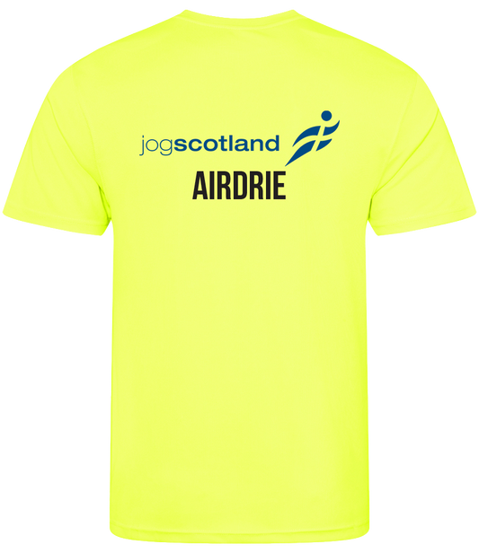Jog Scotland - Electric Yellow T-Shirt - Airdrie