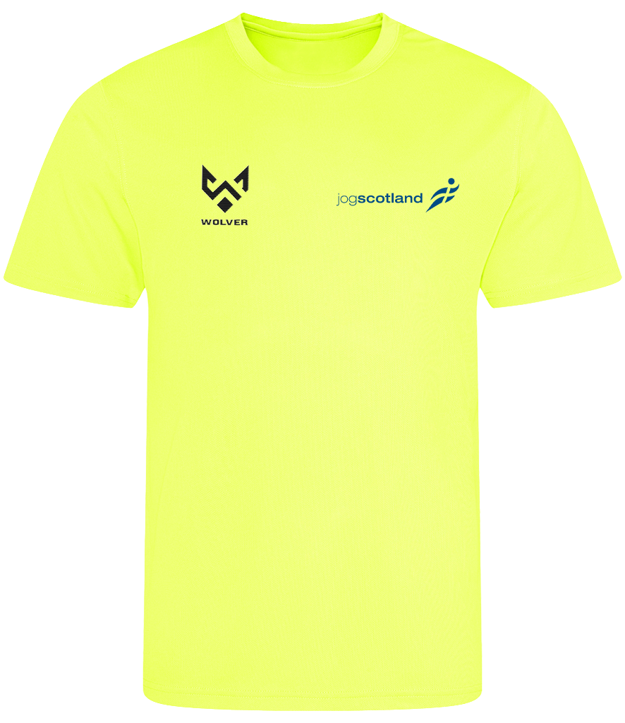 Jog Scotland - Electric Yellow T-Shirt - Motherwell