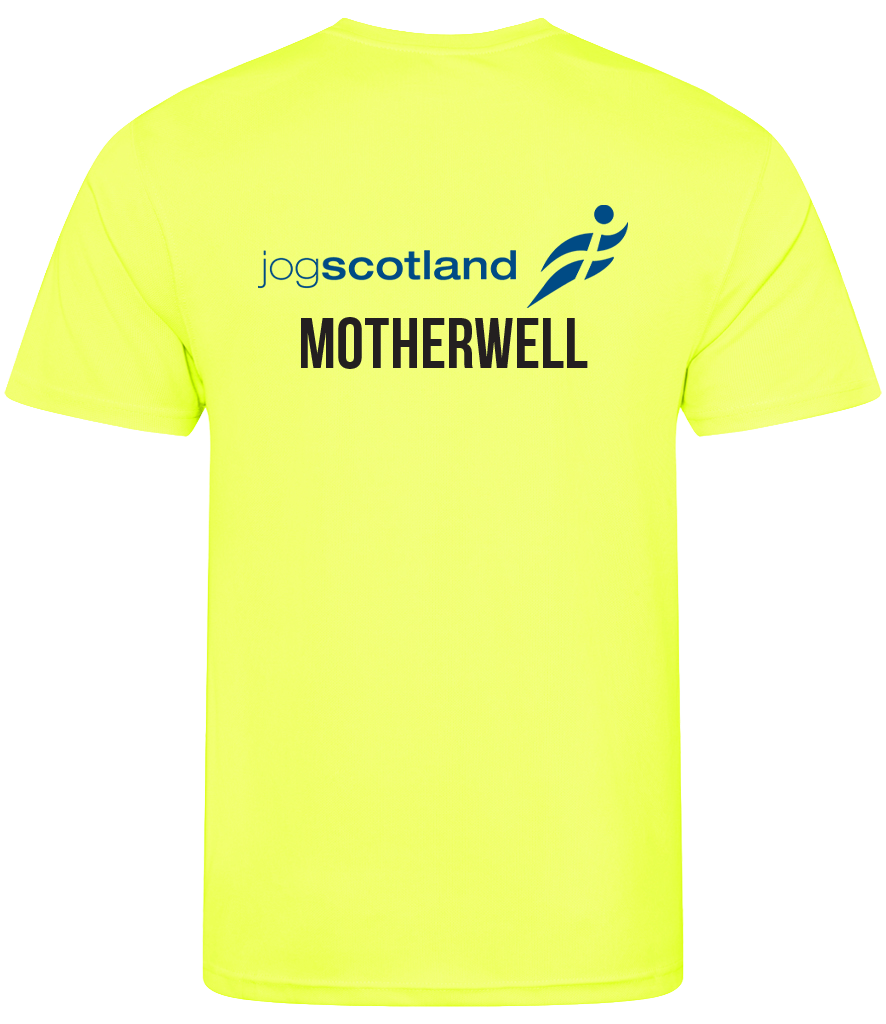 Jog Scotland - Electric Yellow T-Shirt - Motherwell